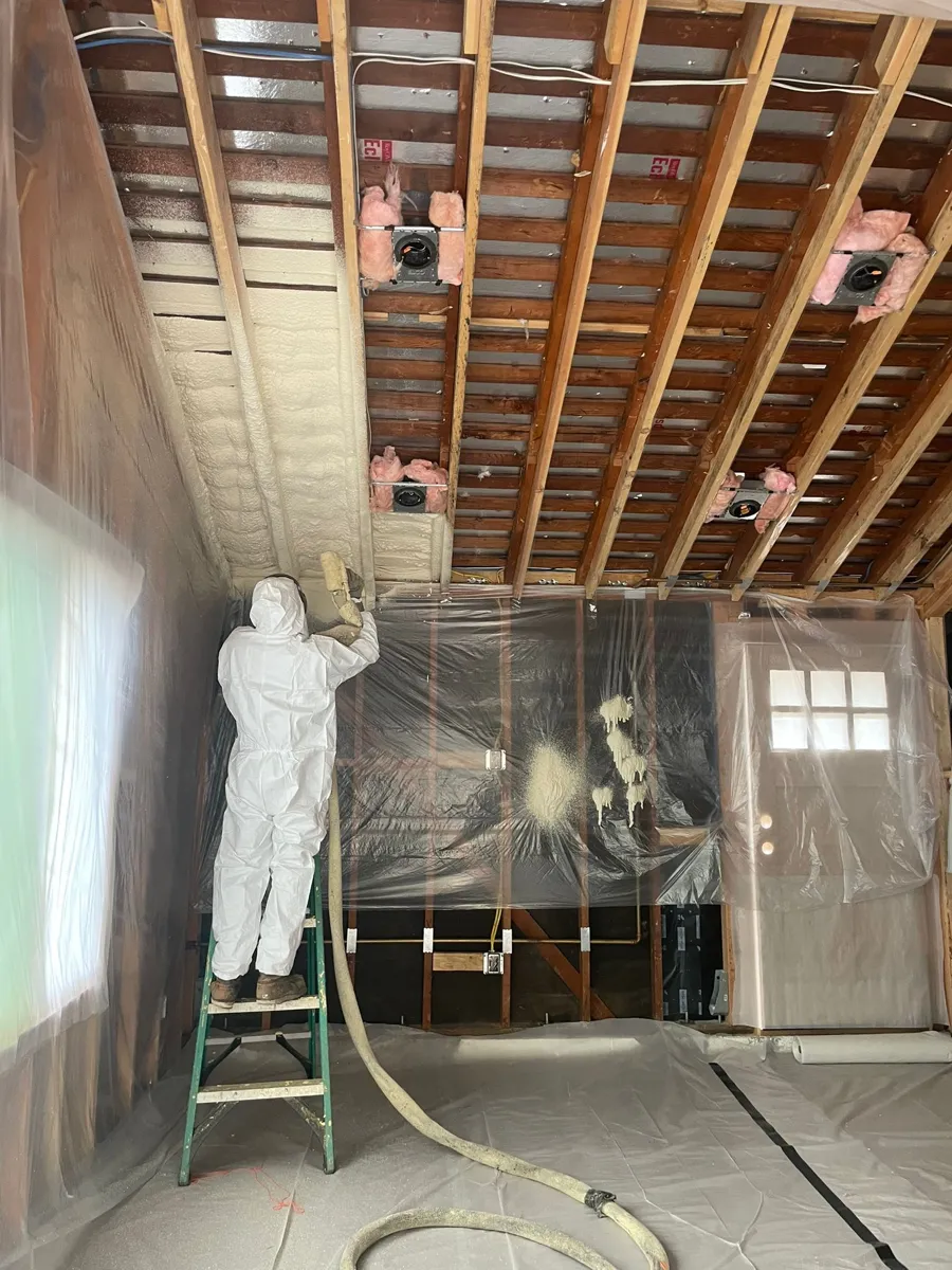 Our own crew, floors covered