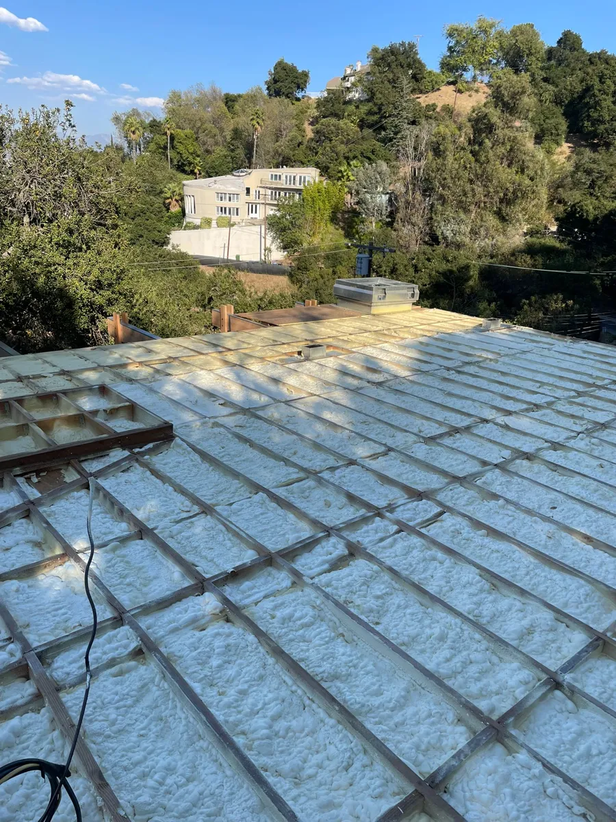 Spray foam roof deck